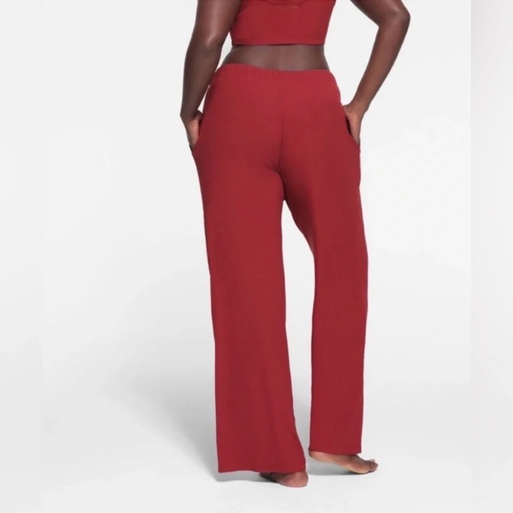SKIMS Soft Lounge Sleep Pants in Brick - Picture 2 of 5
